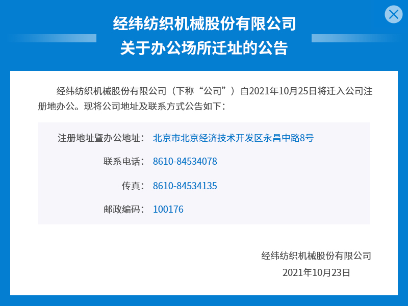 關于辦公場所遷址公告  點擊圖片可以關閉